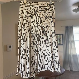Harold’s Brown and Cream Print Silk Skirt 2